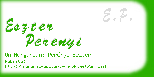 eszter perenyi business card