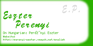 eszter perenyi business card
